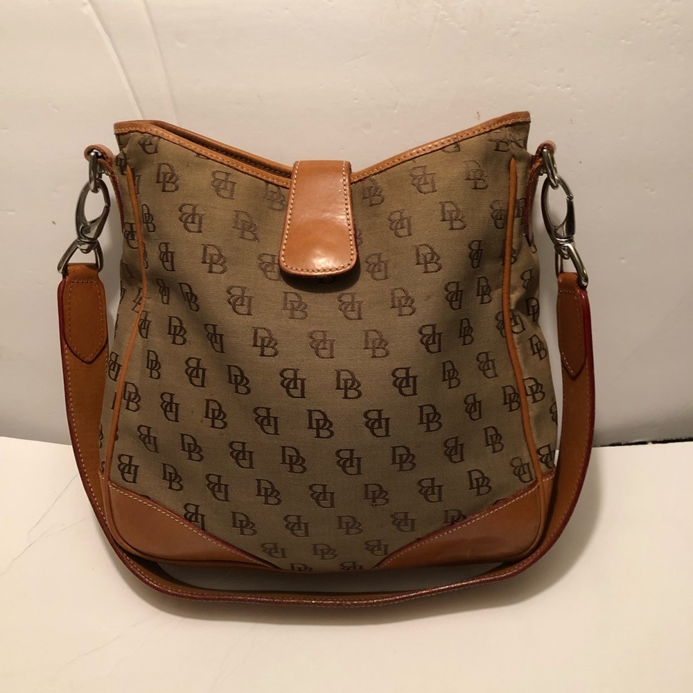 Dooney & Bourke Orange Signature Canvas Hobo Bag